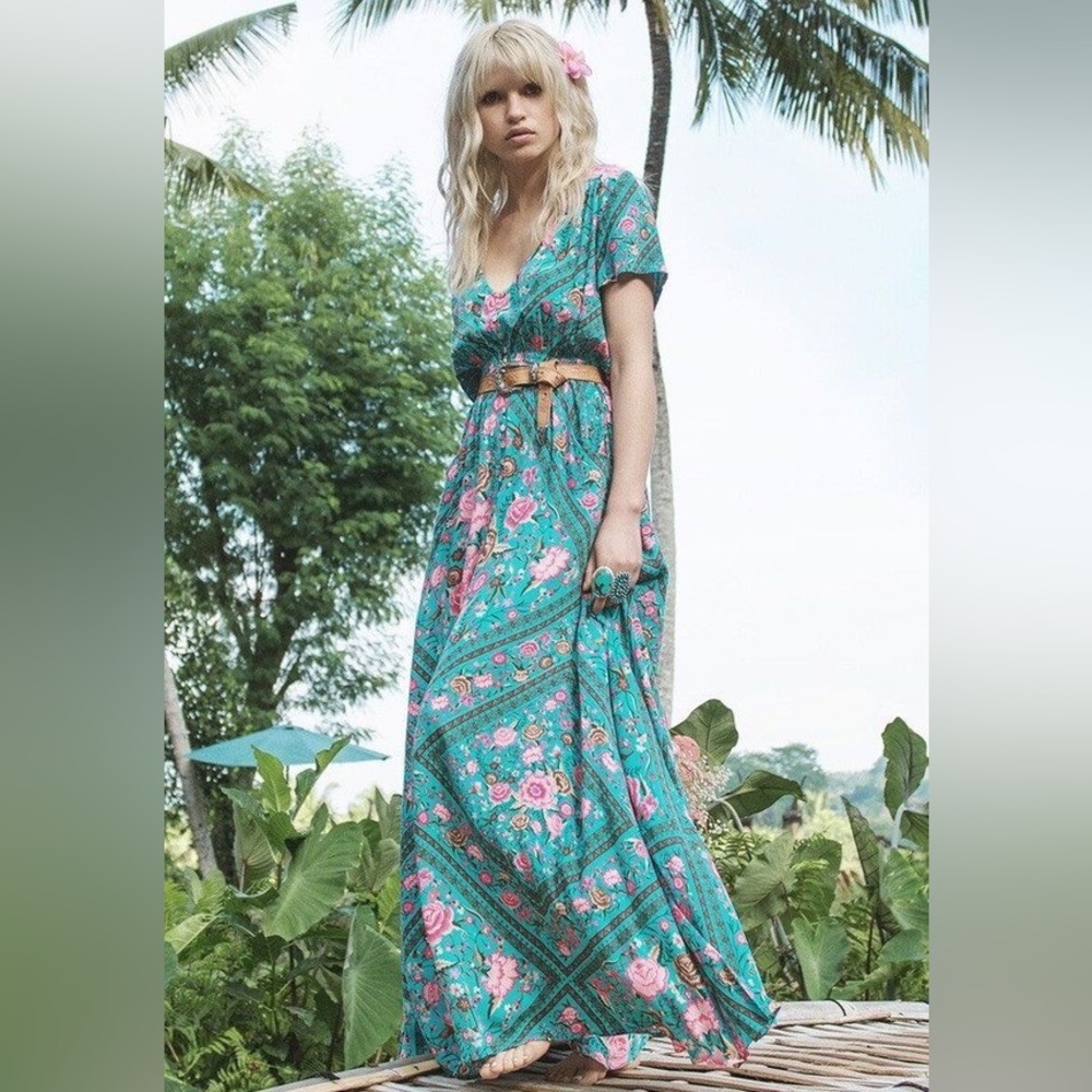 Spell Babushka Gown Turquoise - Picture 2 of 12